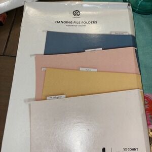 12ct Hanging File Folders - Cottage Core: Multi-Color Paperboard, 9.21" x 12.91"